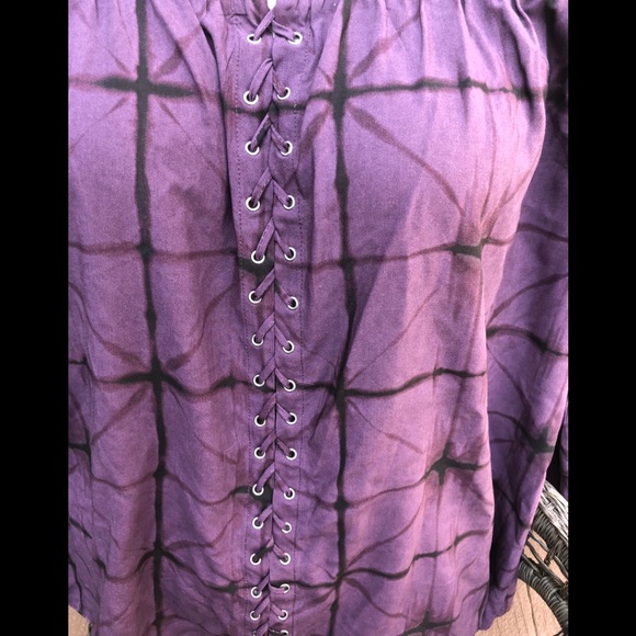 NWT Rock&Republic Plum Perfect OTS Top - Picture 4 of 6